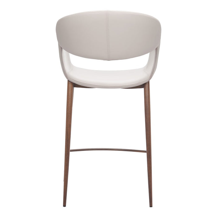 Zuo Modern Limay Counter Stool, Beige/Walnut