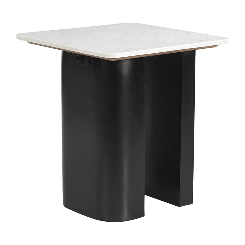 Zuo Modern Fiora Side Table, White/Black - 110933