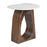 Zuo Modern Vara Side Table, White/Walnut - 110934