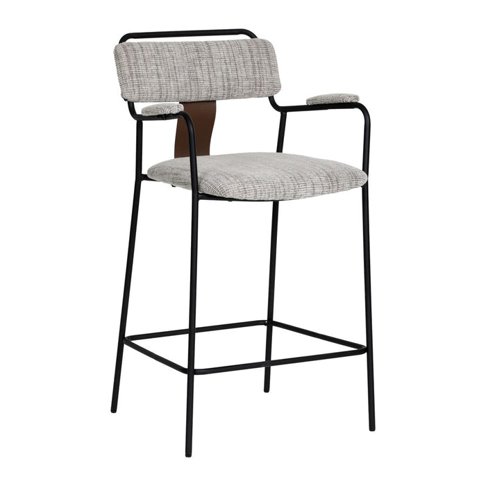 Zuo Modern Couva Counter Stool/Set of 2, Gray Tweed - 110936