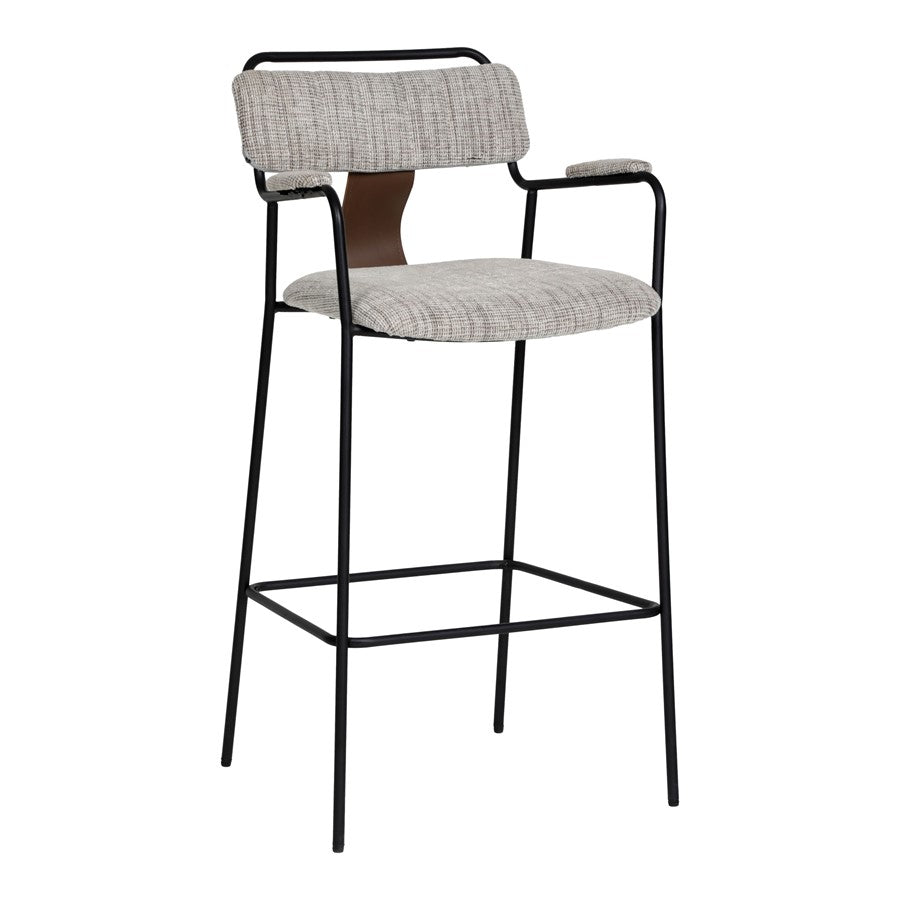 Zuo Modern Couva BarStool/Set of 2, Gray Tweed - 110937