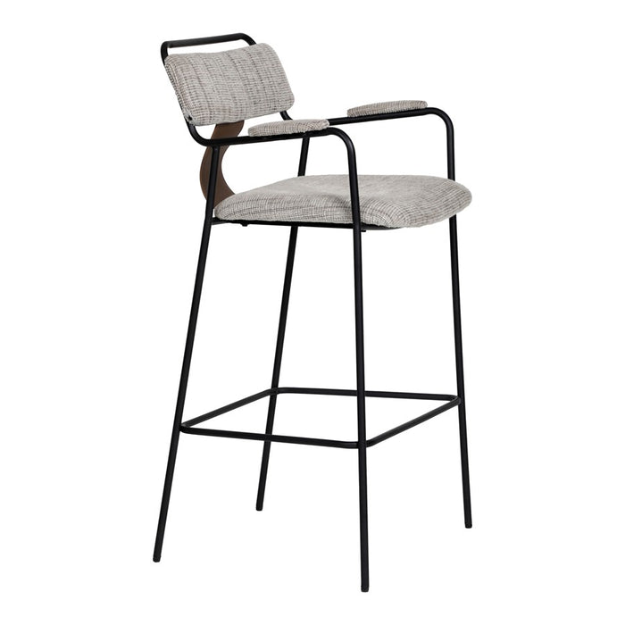 Zuo Modern Couva BarStool/Set of 2, Gray Tweed