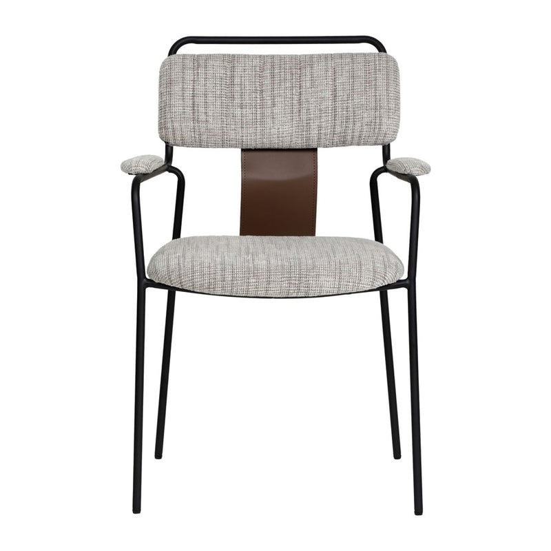 Zuo Modern Couva Dining Chair, Set of 2, Gray Tweed
