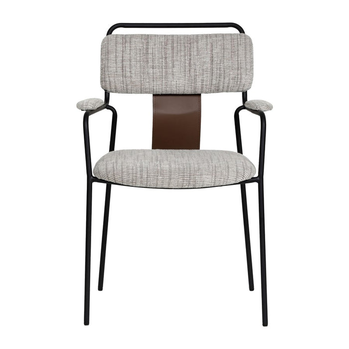 Zuo Modern Couva Dining Chair, Set of 2, Gray Tweed