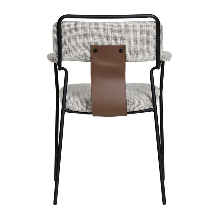 Zuo Modern Couva Dining Chair, Set of 2, Gray Tweed