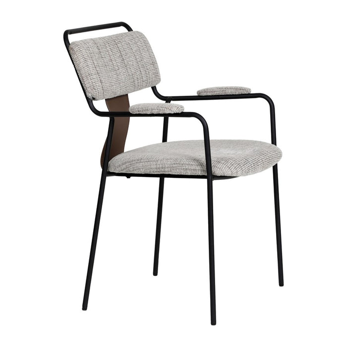 Zuo Modern Couva Dining Chair, Set of 2, Gray Tweed
