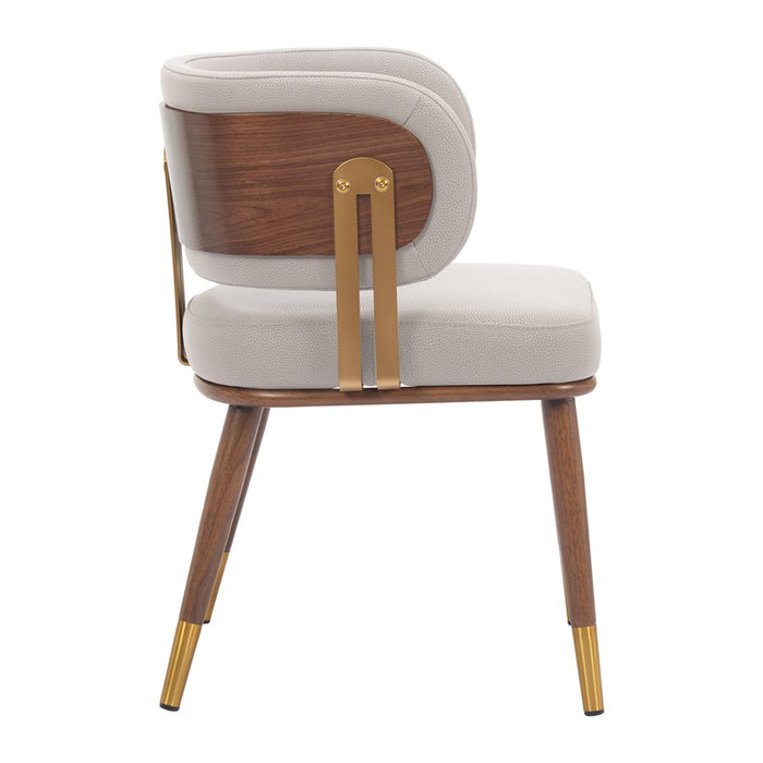 Zuo Modern Brew Dining Chair, Beige/Walnut