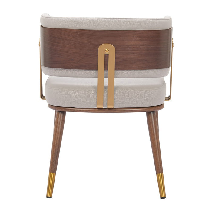 Zuo Modern Brew Dining Chair, Beige/Walnut