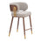 Zuo Modern Brew Counter Stool, Beige/Walnut - 110947