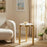 Zuo Modern Noan Side Table, White/Gold