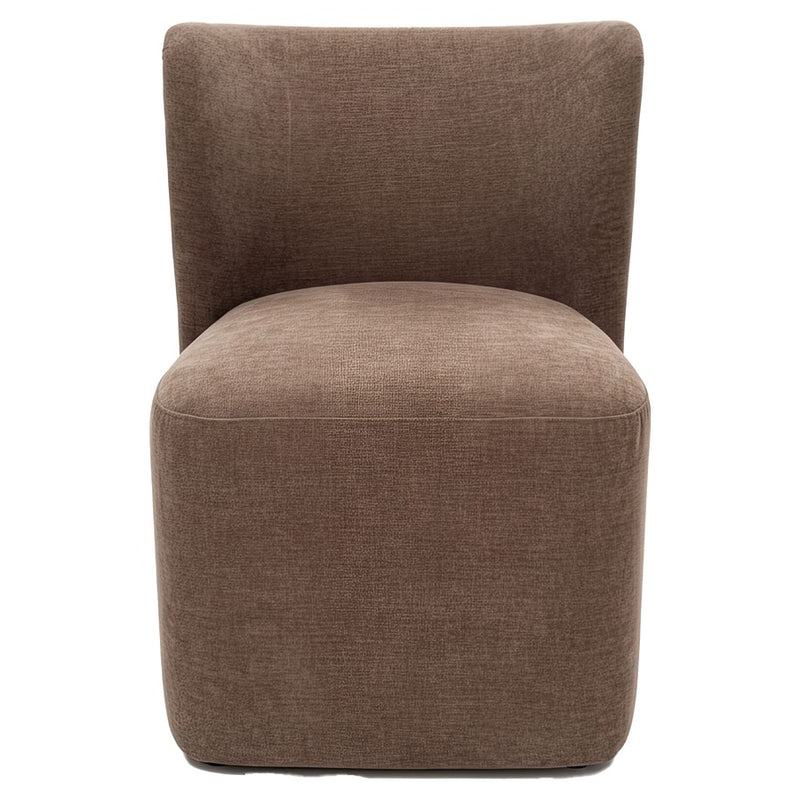 Zuo Modern Bambun Dining Chair, with Wheels Taupe