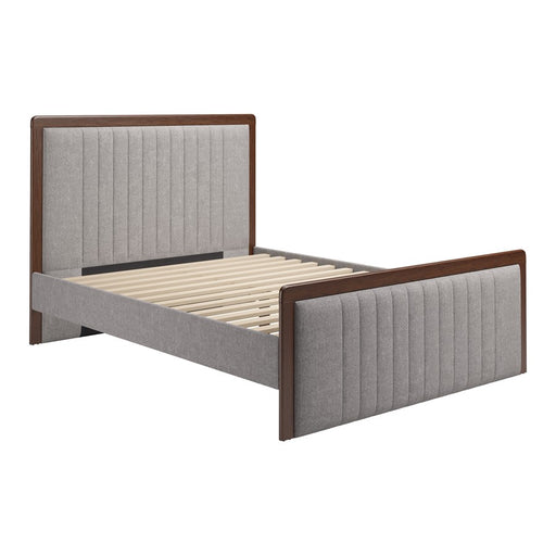 Zuo Modern Somune Queen Bed, Gray/Walnut - 111011