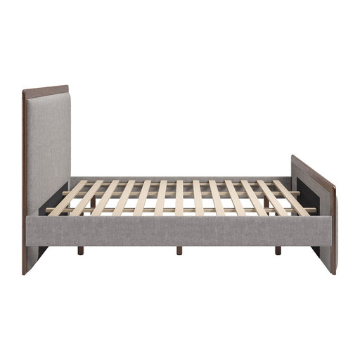 Zuo Modern Somune King Bed, Gray/Walnut