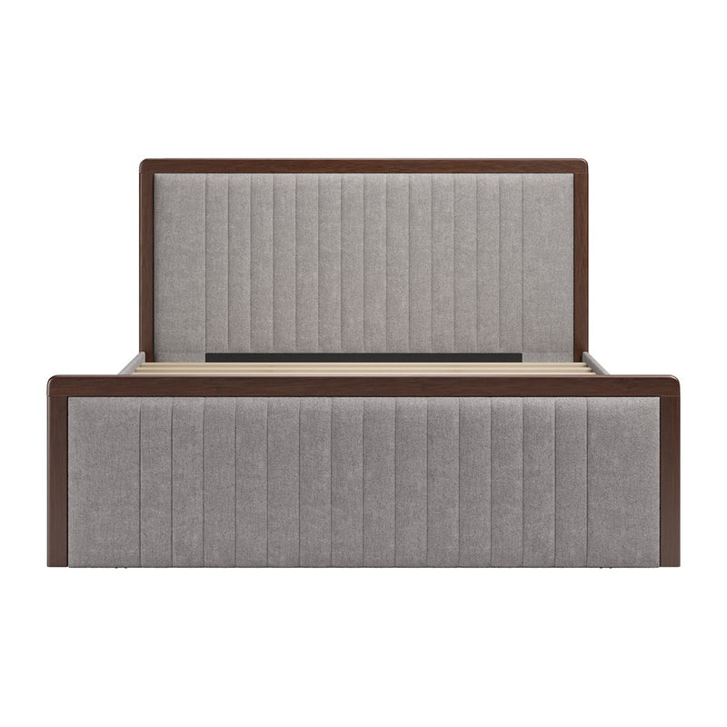 Zuo Modern Somune King Bed, Gray/Walnut