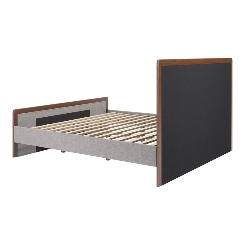 Zuo Modern Somune King Bed, Gray/Walnut