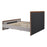Zuo Modern Somune King Bed, Gray/Walnut