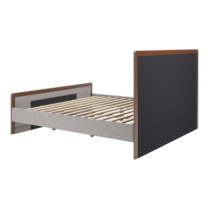 Zuo Modern Somune King Bed, Gray/Walnut