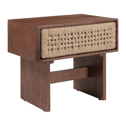 Zuo Modern Amaria Nightstand, Natural/Walnut - 111018