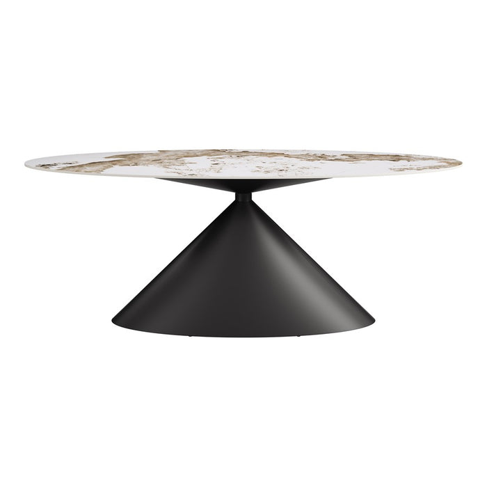 Zuo Modern Armana Dining Table, White/Brown