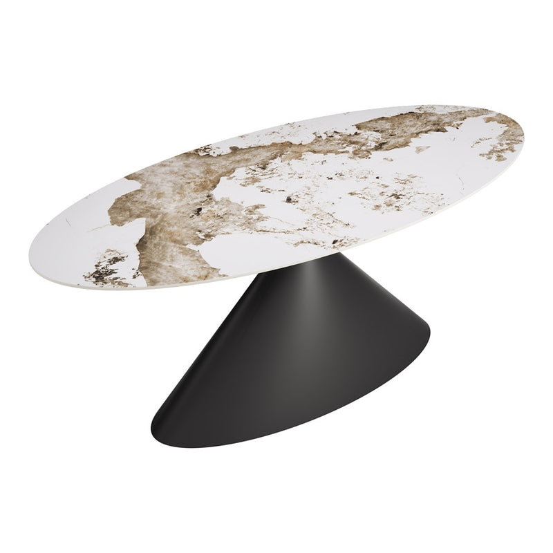 Zuo Modern Armana Dining Table, White/Brown