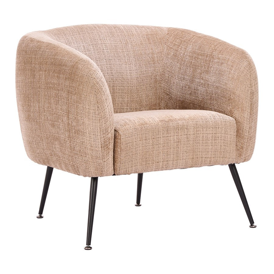 Zuo Modern Racine Accent Chair, Linen Beige - 111083