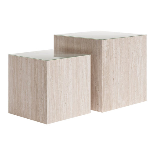 Zuo Modern Cambro Coffee Table, Set (2-Piece) Stone Beige - 111084
