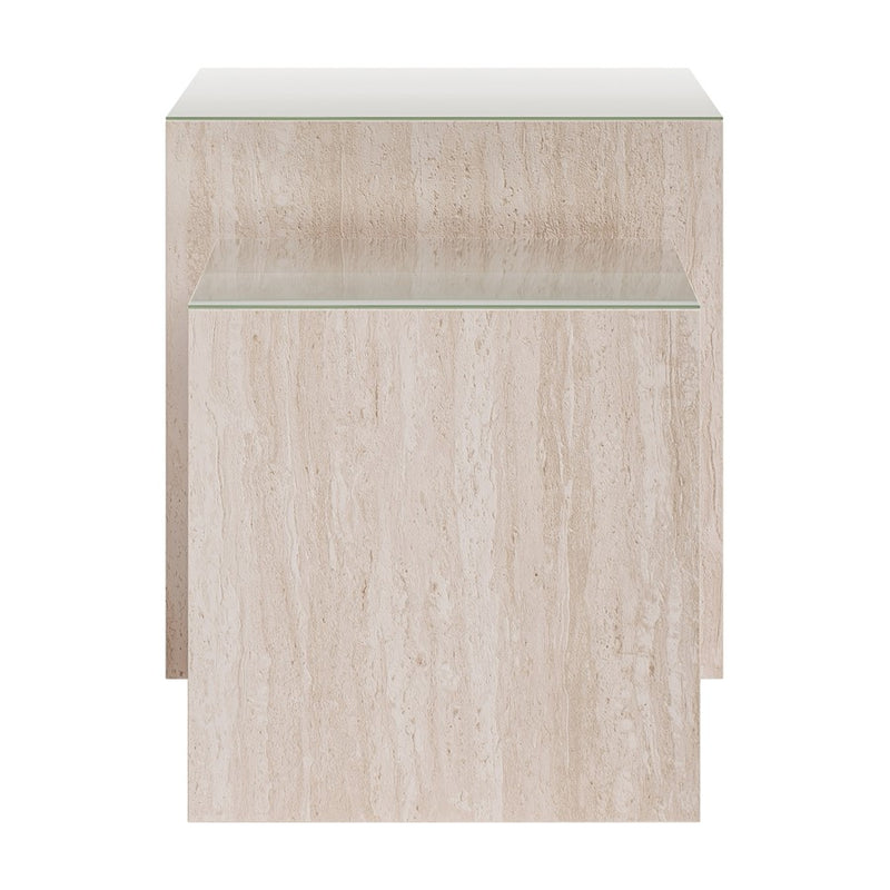 Zuo Modern Cambro Coffee Table, Set (2-Piece) Stone Beige