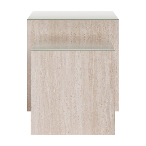 Zuo Modern Cambro Coffee Table, Set (2-Piece) Stone Beige