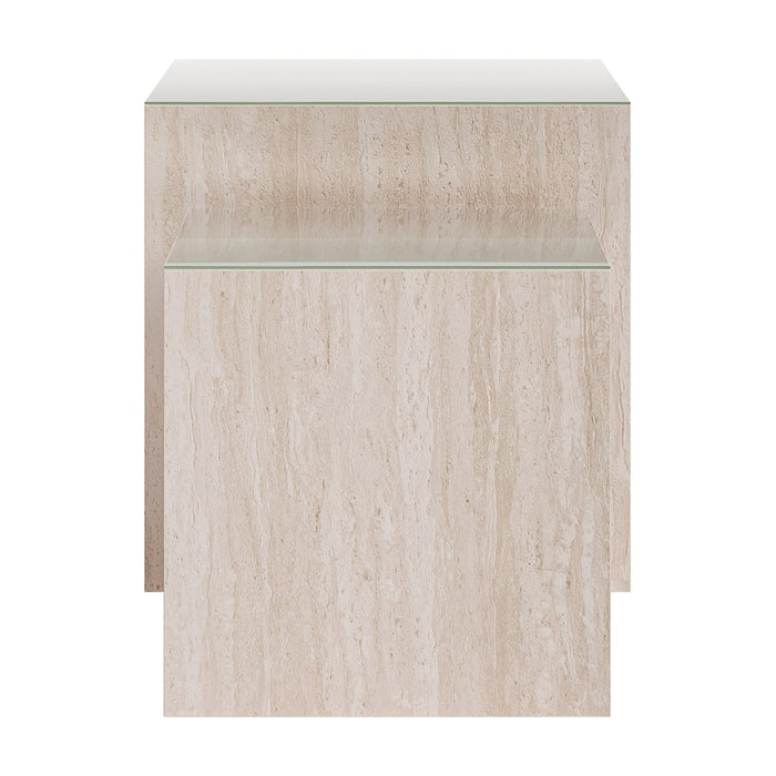 Zuo Modern Cambro Coffee Table, Set (2-Piece) Stone Beige