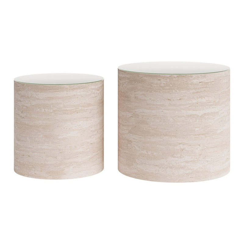 Zuo Modern Carzo Coffee Table, Set (2-Piece) Stone Beige