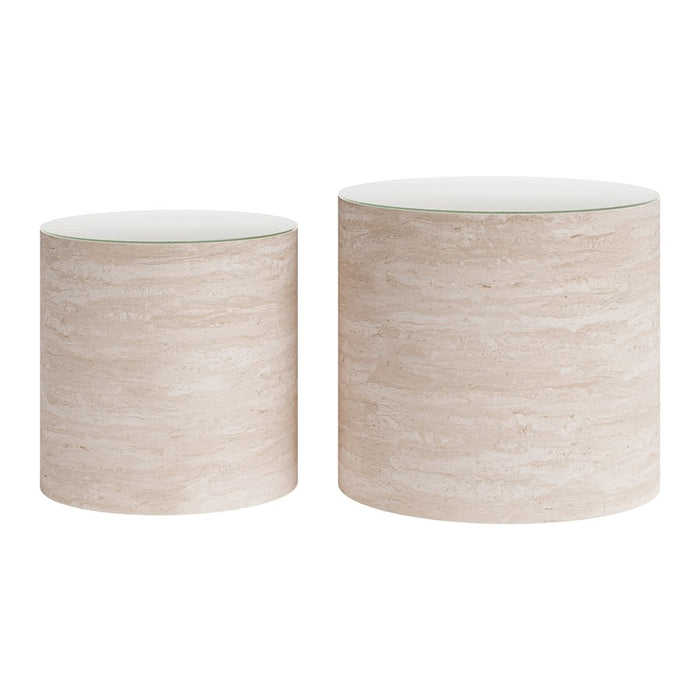 Zuo Modern Carzo Coffee Table, Set (2-Piece) Stone Beige