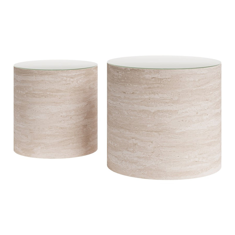 Zuo Modern Carzo Coffee Table, Set (2-Piece) Stone Beige