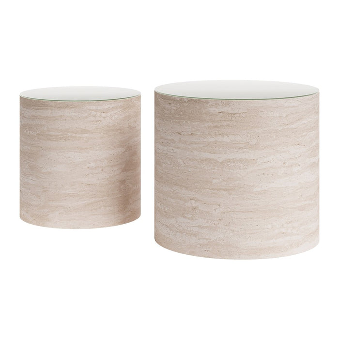 Zuo Modern Carzo Coffee Table, Set (2-Piece) Stone Beige