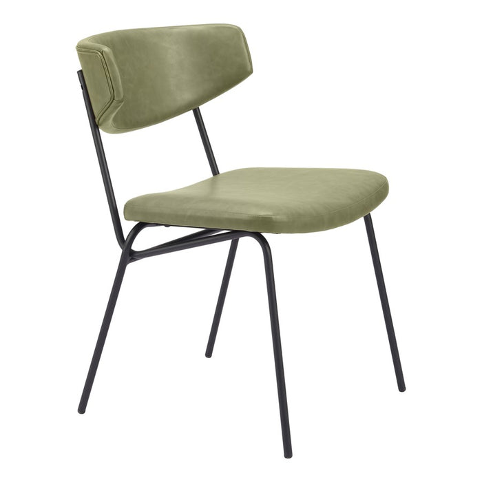 Zuo Modern Charon Dining Chair/Set of 2, Green - 111089