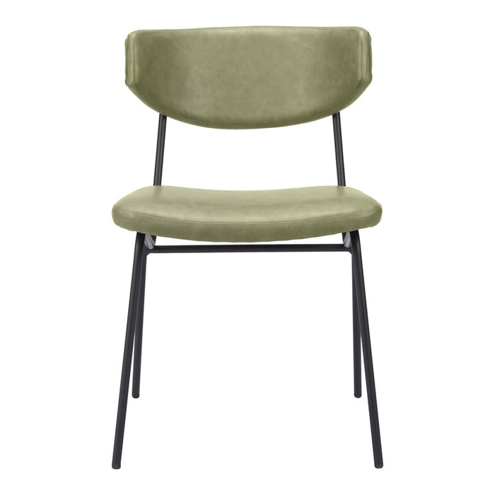 Zuo Modern Charon Dining Chair, Set of 2, Green