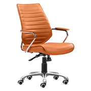 Zuo Modern Enterprise Low Back Office Chair, Terracotta