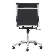 Zuo Modern Lider Plus Armless Office Chair, Black