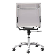 Zuo Modern Lider Plus Armless Office Chair, White