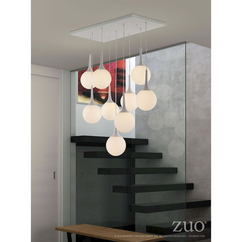 Zuo Modern Epsilon Ceiling Lamp, White