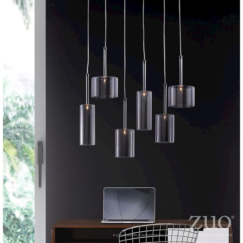Zuo Modern Hale Ceiling Lamp, Clear