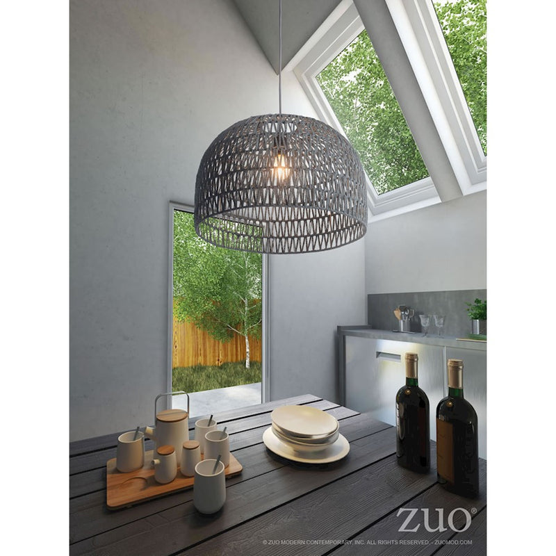 Zuo Modern Paradise Ceiling Lamp, Gray