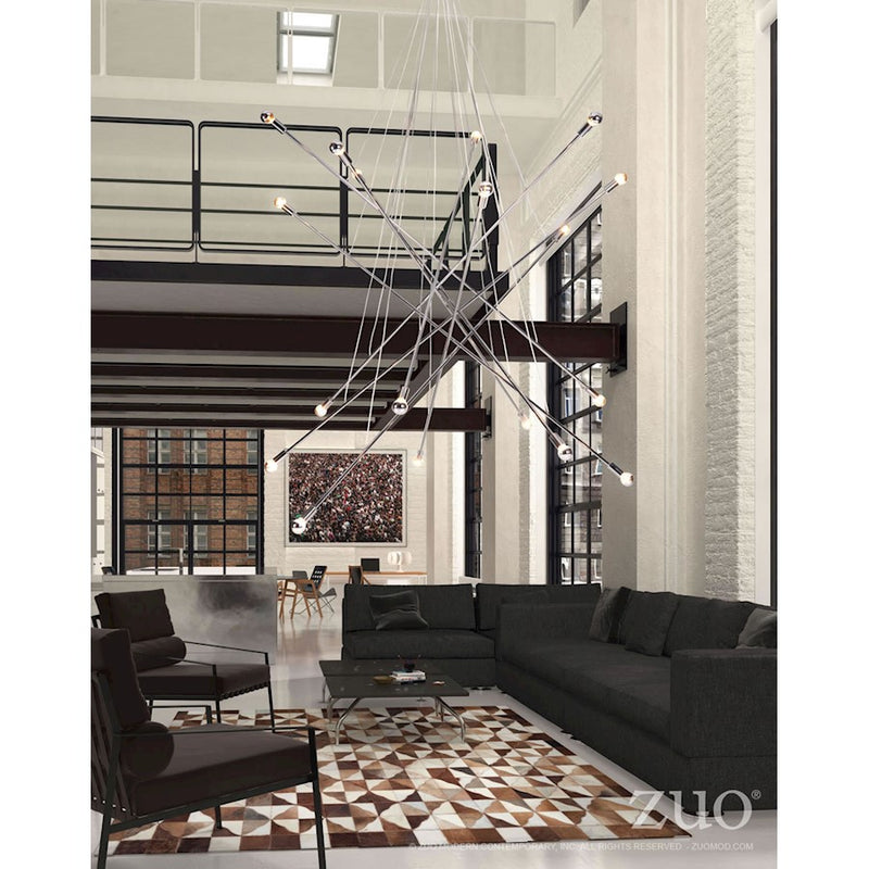 Zuo Modern Belief Ceiling Lamp, Chrome