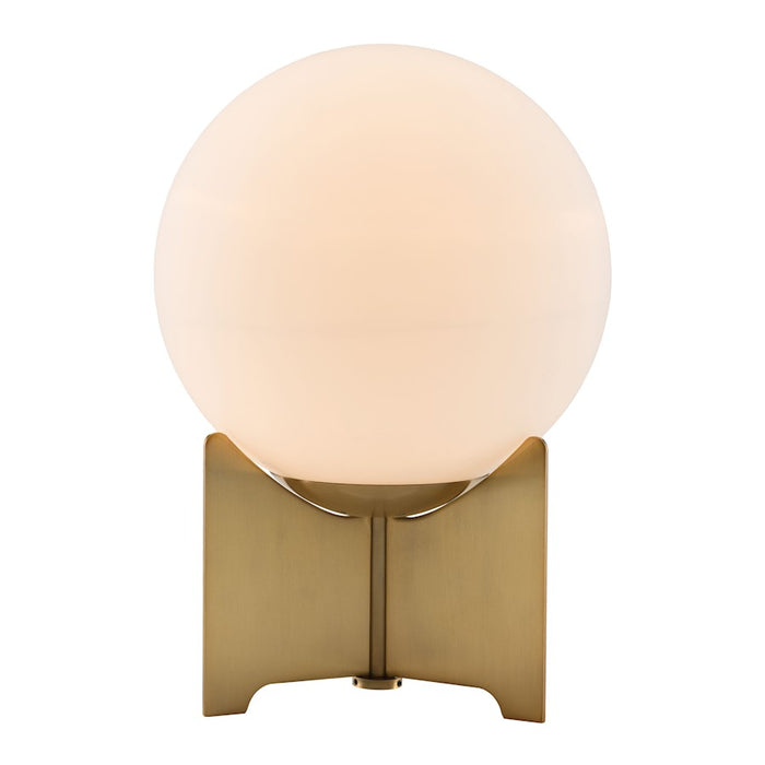 Zuo Modern Pearl Table Lamp, White/Brass