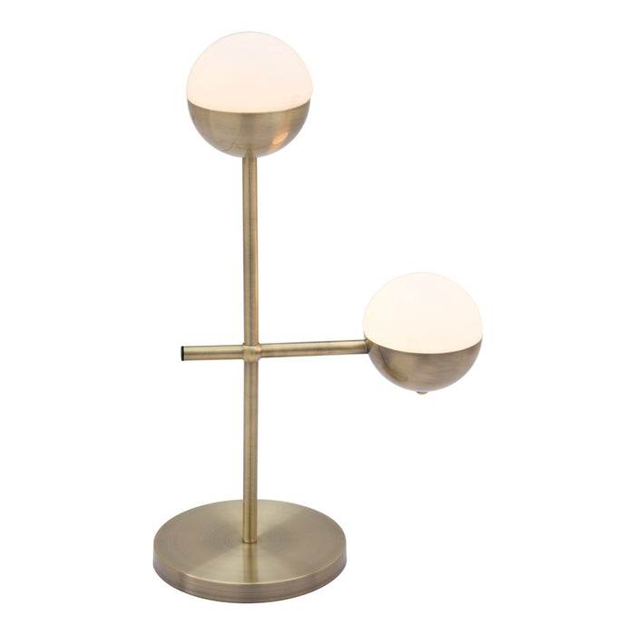 Zuo Modern Waterloo Table Lamp, White/Bronze