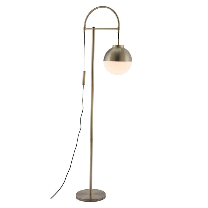 Zuo Modern Waterloo Floor Lamp, White/Bronze - 56053