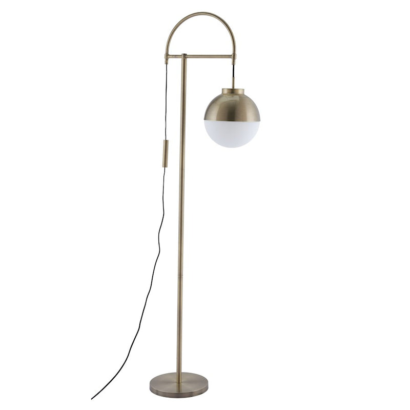 Zuo Modern Waterloo Floor Lamp, White/Bronze