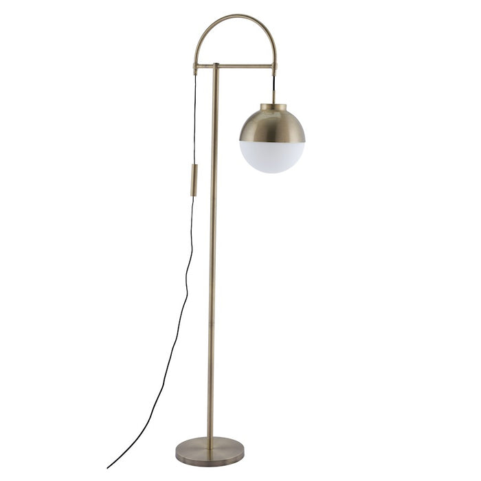Zuo Modern Waterloo Floor Lamp, White/Bronze