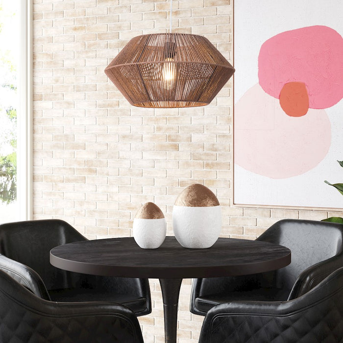 Zuo Modern Kendrick Ceiling Lamp, Brown