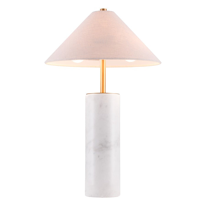 Zuo Modern Ciara Table Lamp, Beige/White