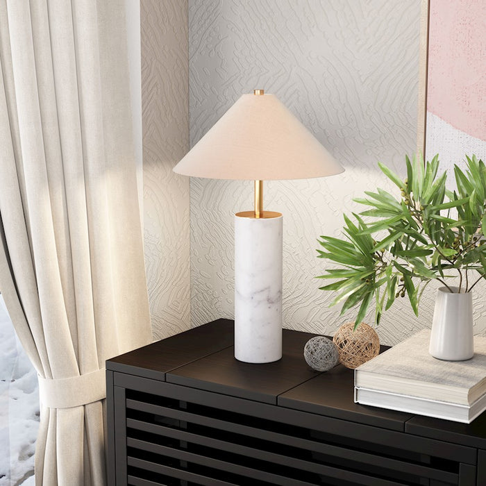 Zuo Modern Ciara Table Lamp, Beige/White